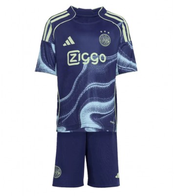 Ajax Oscar Gloukh #10 Udebanetrøje Børn 2025-26 Kortærmet (+ Korte bukser)
